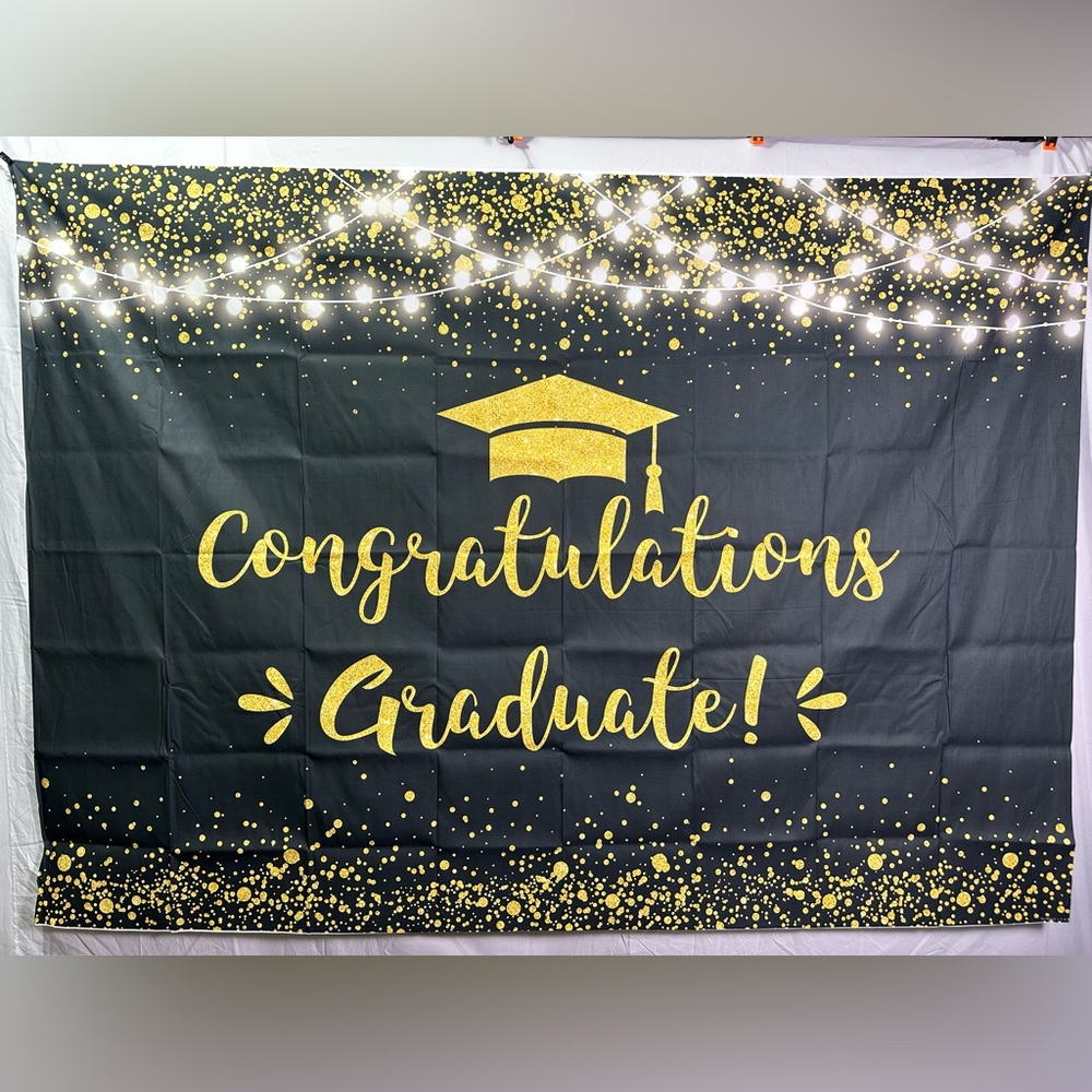 Graduation “congrats graduate” Backdrop Banner 7x5Ft